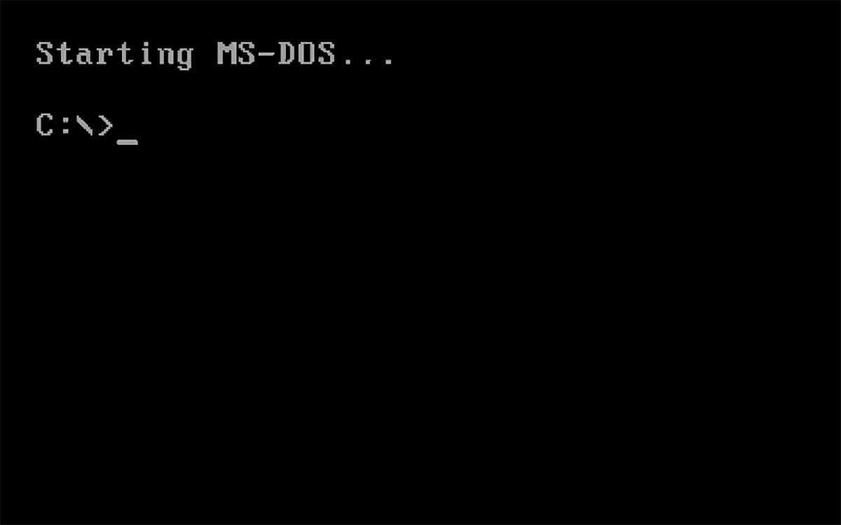 Tela do MS-DOS